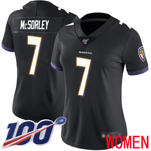 Baltimore Ravens Limited Black Women Trace McSorley Alternate Jersey NFL Football #7 100th Season Vapor Untouchable->baltimore ravens->NFL Jersey